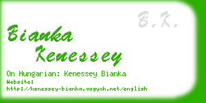 bianka kenessey business card